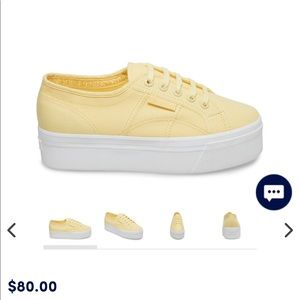 Yellow platform superga